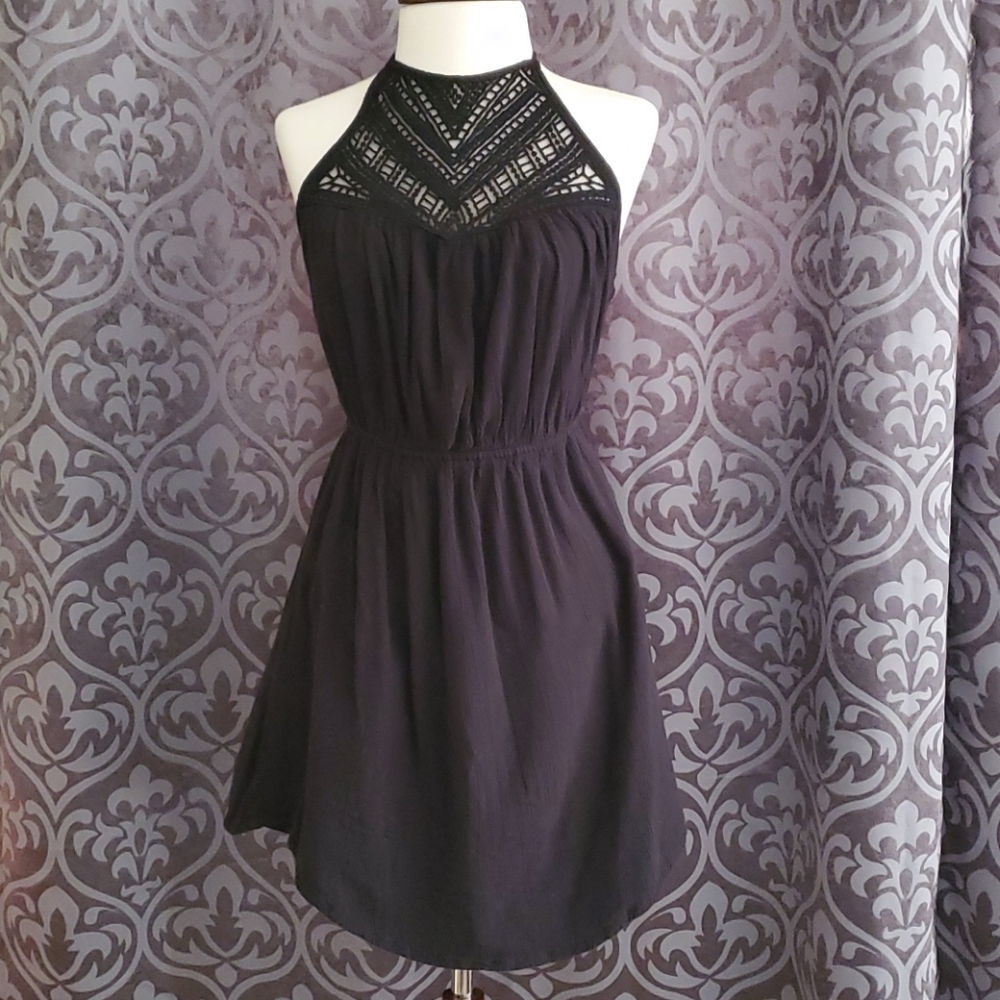 Amuse Society size S halter top black dress
